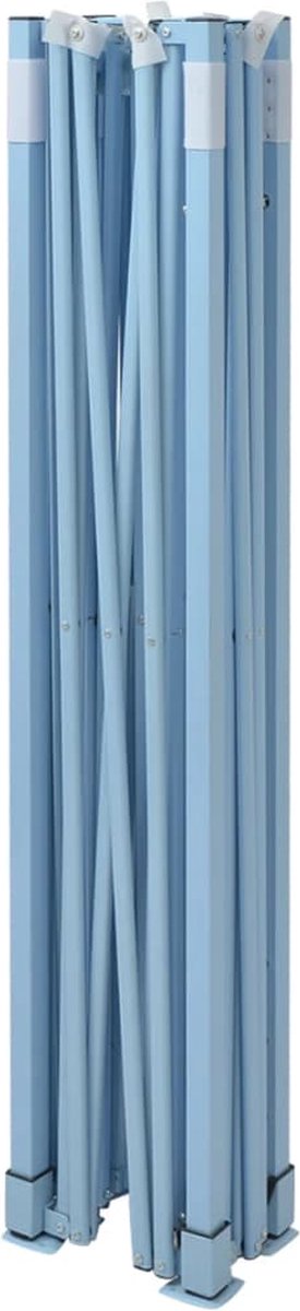 Vidaxl Partytent Met 3 Zijwanden Inklapbaar 3x4 M Staal - Blauw