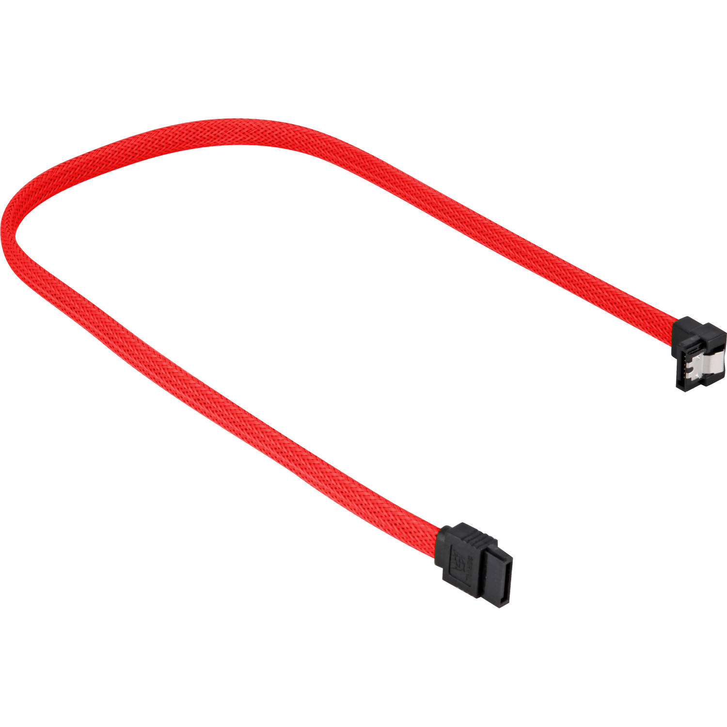 Sharkoon Sata Iii Kabel 90° Sleeve 30 Cm - Rood