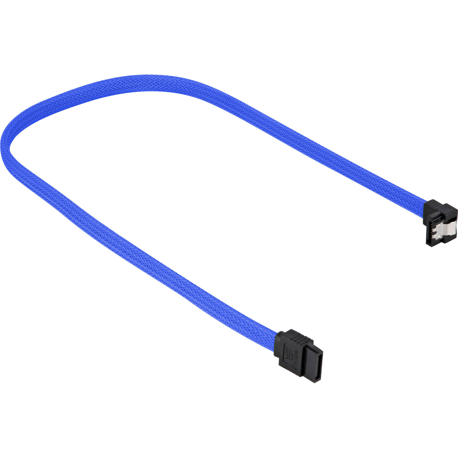 Sharkoon Sata Iii Kabel 90° Sleeve 30 Cm - Blauw