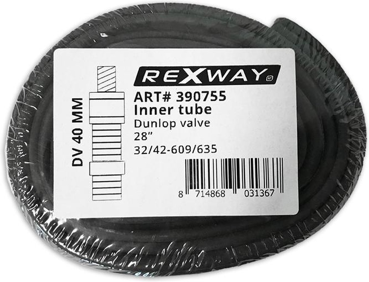 Rexway Binnenband 28 Inch (28/47-622/635) Dv 40mm - Zwart
