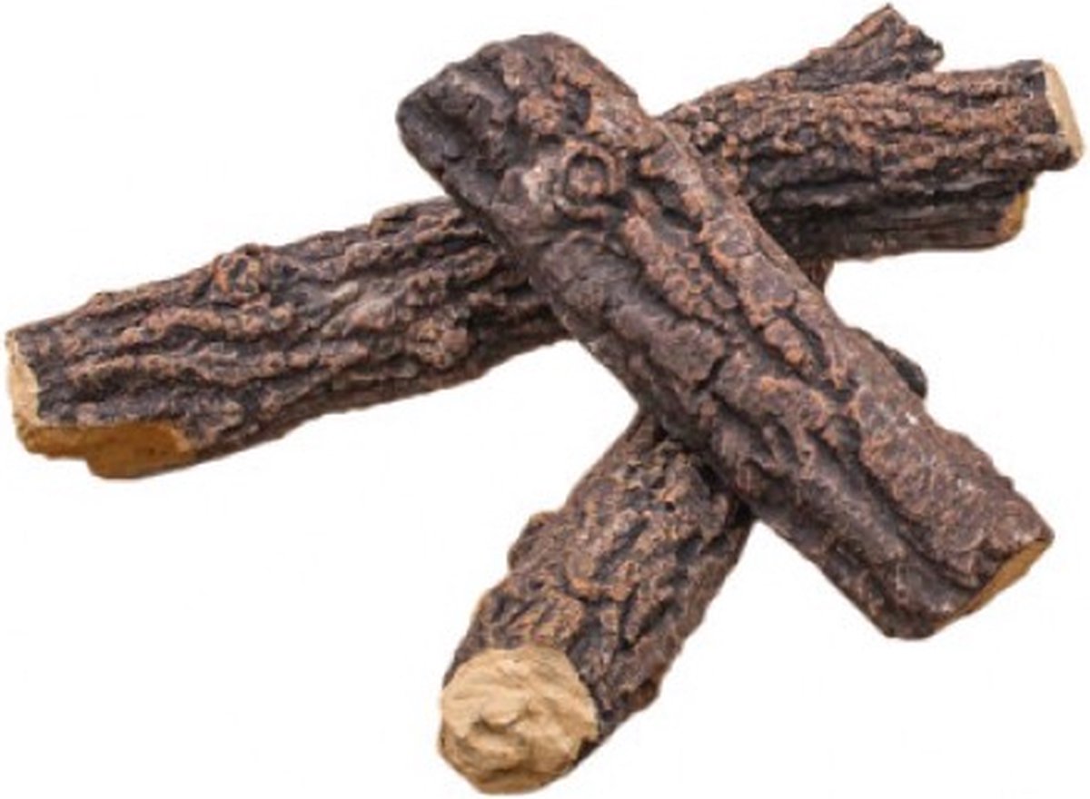 Cosi Keramische Houtblokken Set Van 3 Stuks Tbv Inbouwbrander - Bruin