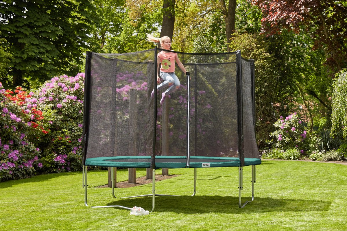 Salta Combo Trampoline Rond Met Veiligheidsnet - 427 Cm - - Groen