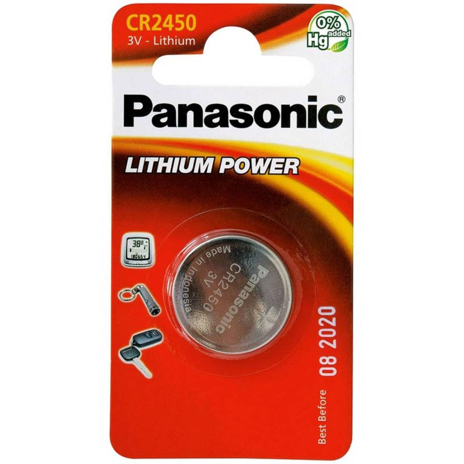 Panasonic Cr2450 Lithium Knoopcel 3v Blister
