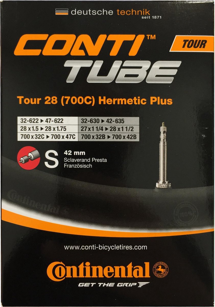 Continental Binnenband Tour 28 Inch (32/47-622) Fv 42 Mm - Zwart