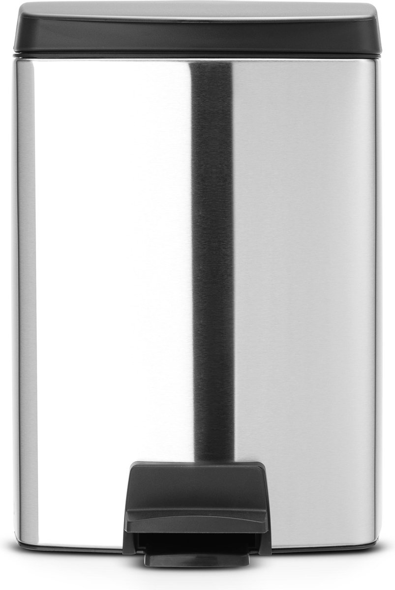 Brabantia Silent Pedaalemmer 10 L - Matt Steel Fingerprint Proof - Grijs