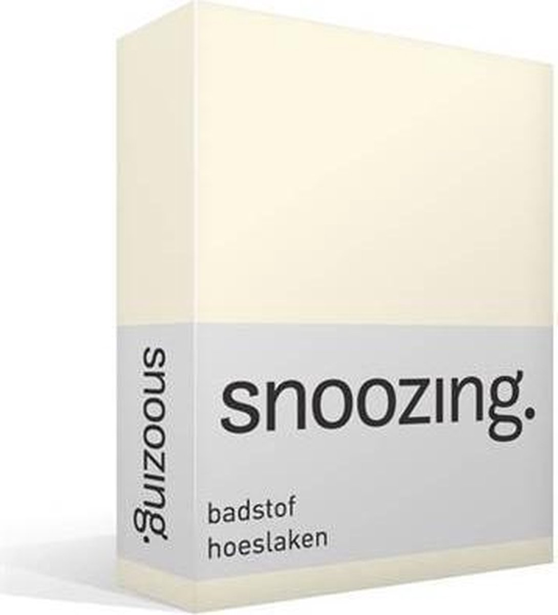 Snoozing Badstof Hoeslaken - 80% Katoen - 20% Polyester - 1-persoons (90x200/220 Of 100x200 Cm) - Ivoor - Wit