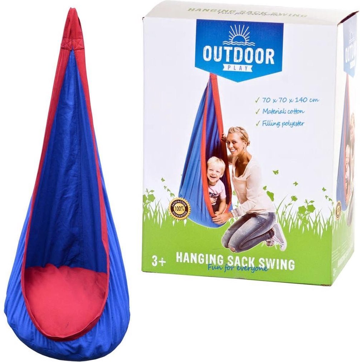 Diversen Outdoor Play Schommel Zitzak - Blauw