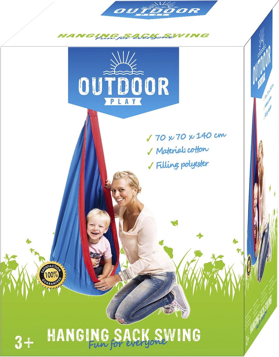 Diversen Outdoor Play Schommel Zitzak - Blauw