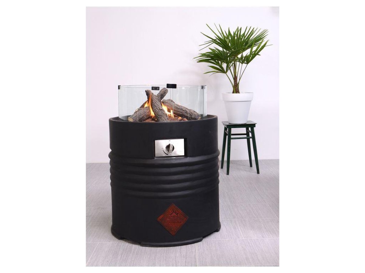 Cozy Living Sfeerhaard Barrel / Ø60xh62 Cm - Zwart