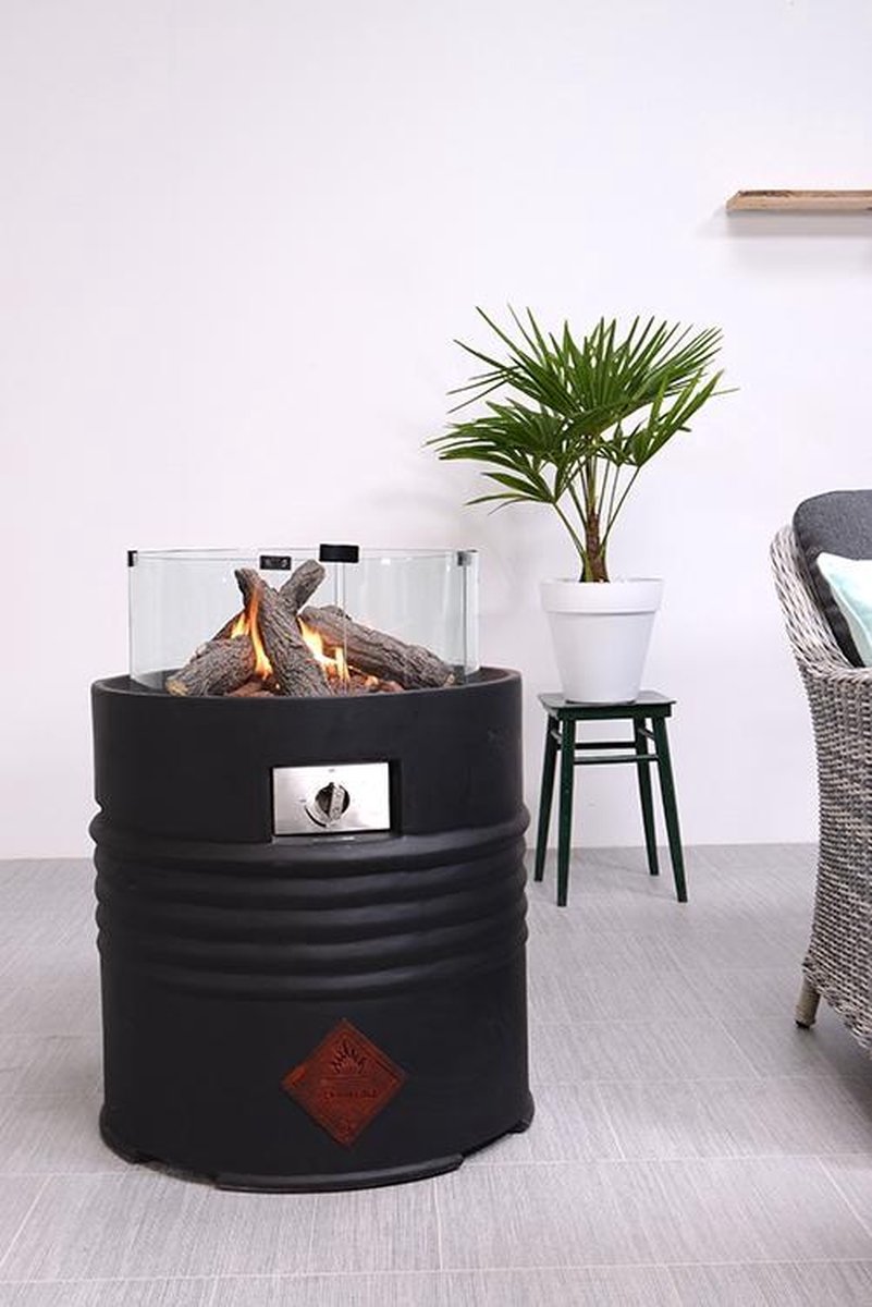 Cozy Living Sfeerhaard Barrel / Ø60xh62 Cm - Zwart
