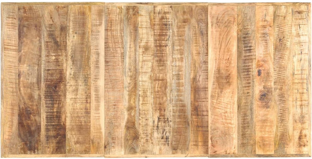 Vidaxl Eettafel 180x90x76 Cm Massief Ruw Mangohout - Bruin