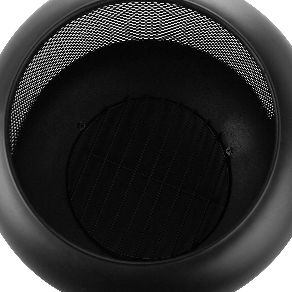 Beliani Veer Vuurkorf Staal 45 X 45 Cm - Zwart