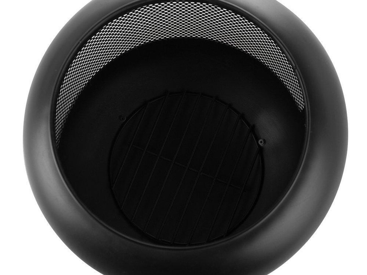 Beliani Veer Vuurkorf Staal 45 X 45 Cm - Zwart