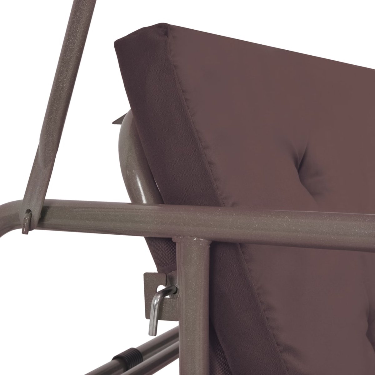 Vidaxl Schommelstoel Voor Buiten Met Luifel En Versiering Koffiekleur - Bruin