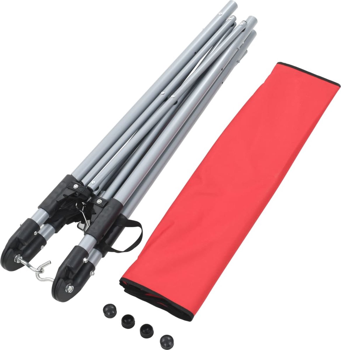 Vidaxl Hangmat Met Inklapbare Standaard - Rood