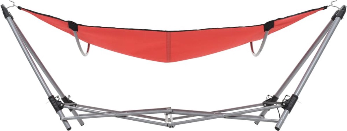 Vidaxl Hangmat Met Inklapbare Standaard - Rood