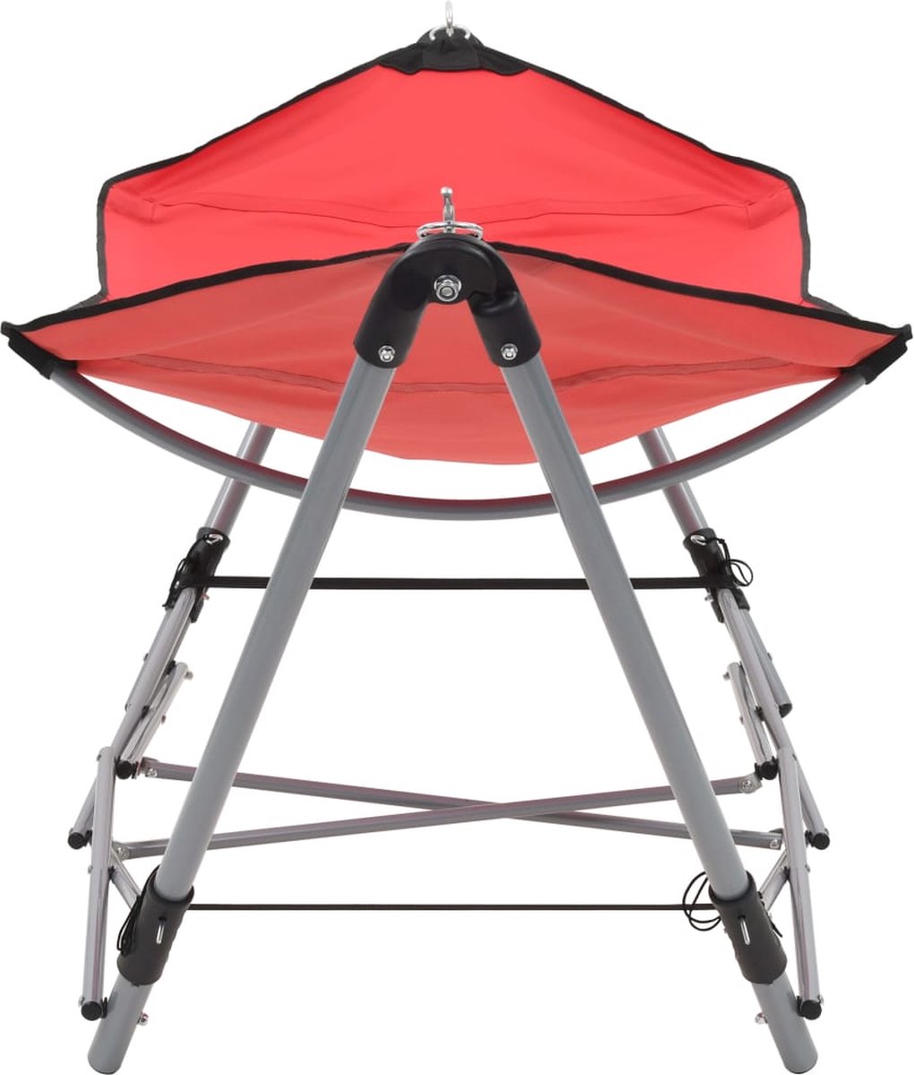 Vidaxl Hangmat Met Inklapbare Standaard - Rood