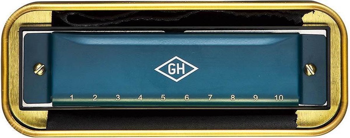 Gentlemen&apos;s Hardware mondharmonica Campfire 10,2 cm staal - Blauw