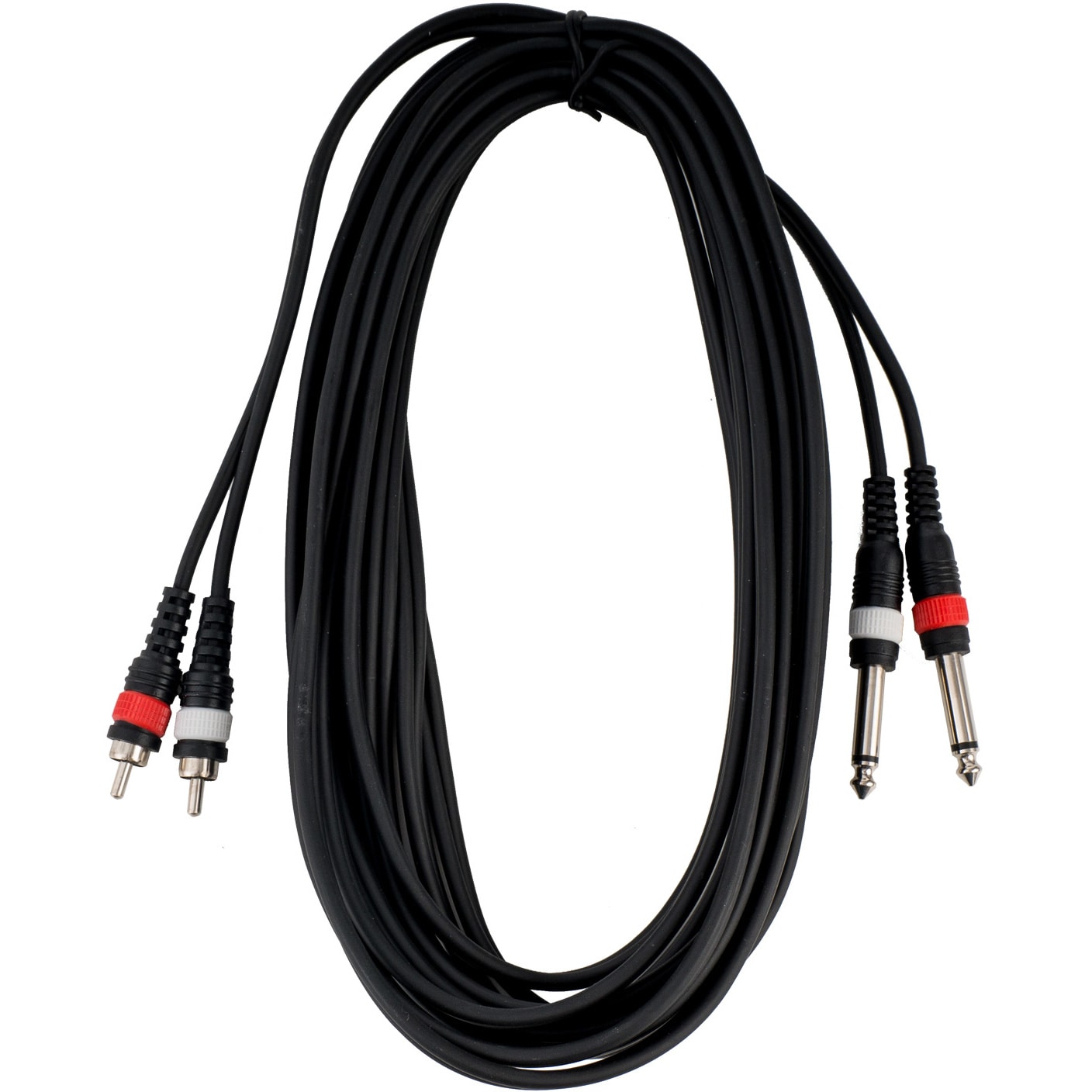 Cascha HH 2096 2x jack male - 2x RCA male 6 meter