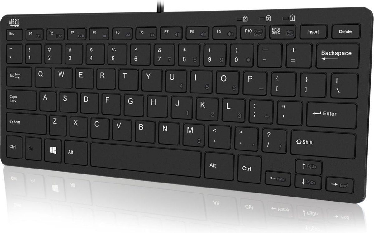 Adesso SlimTouch 510 toetsenbord USB QWERTY Amerikaans Engels - Zwart
