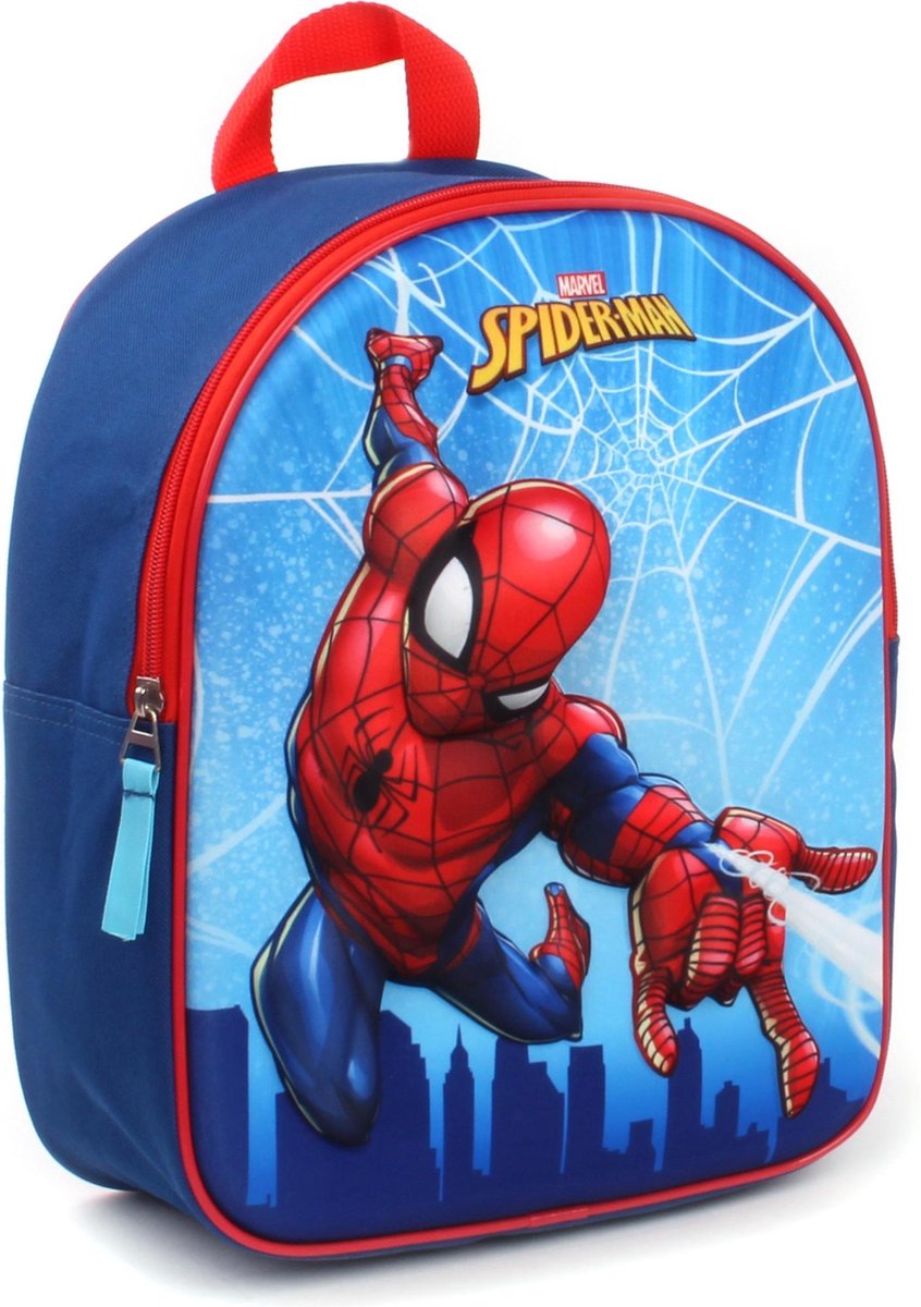 Marvel rugzak Spider Man 3D 9 liter polyester/rood - Blauw