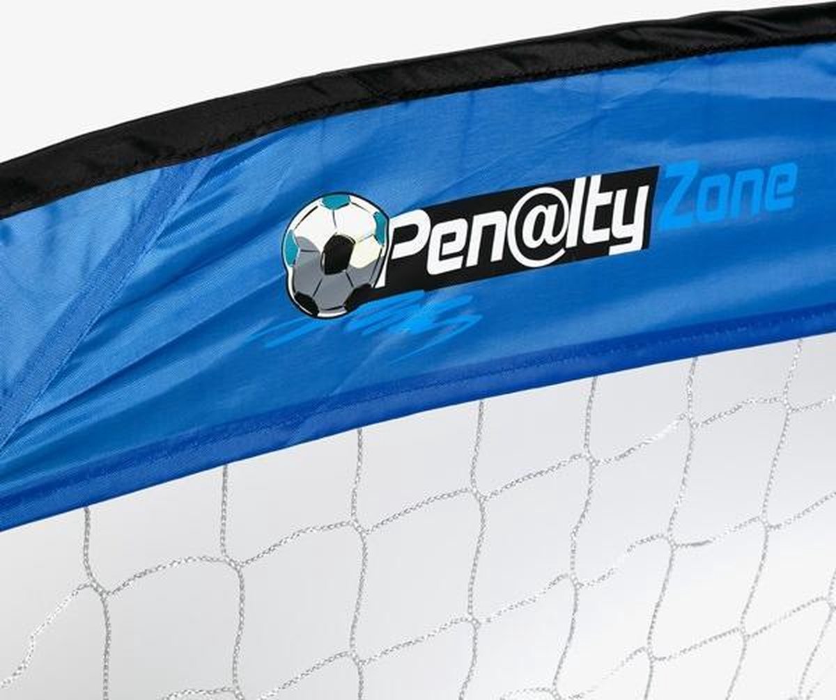 Penalty Zone voetbalgoal pop up 122 x 66 x 66 cm - Blauw