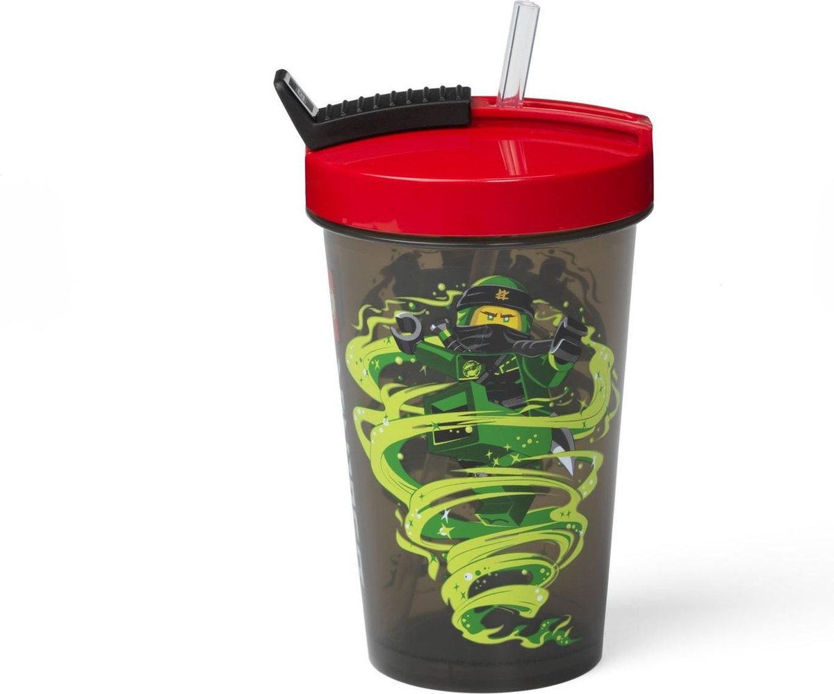 Lego drinkbeker met rietje Ninjago/rood - Groen
