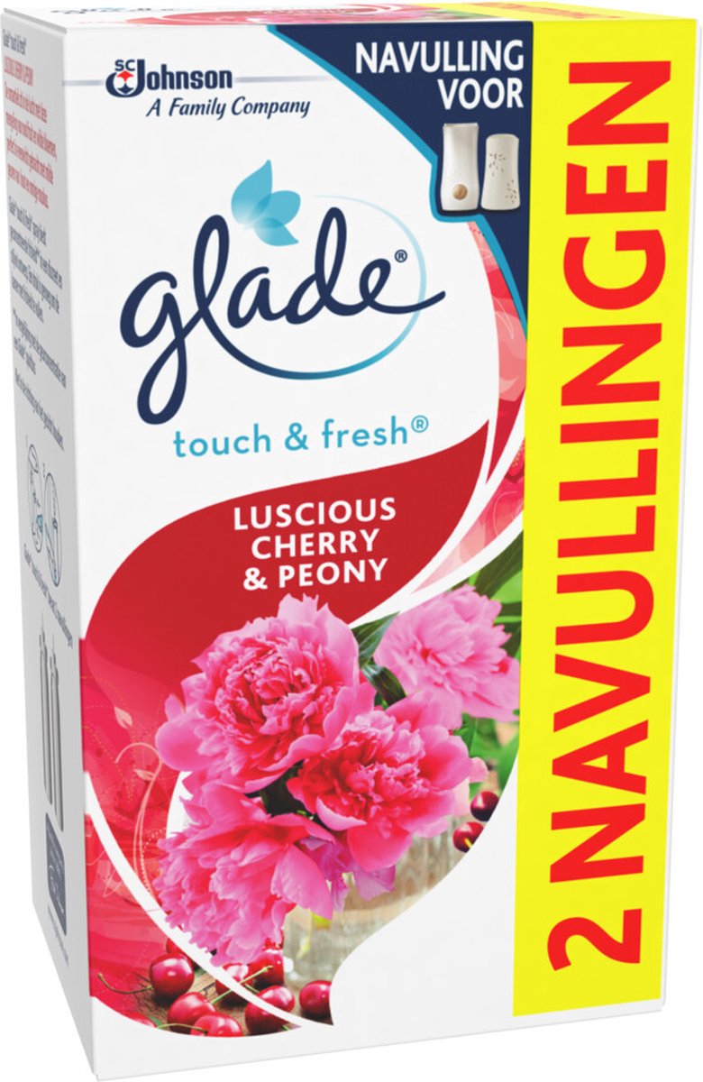 Glade Touch en Fresh Cherry en Peony Navulling Duo