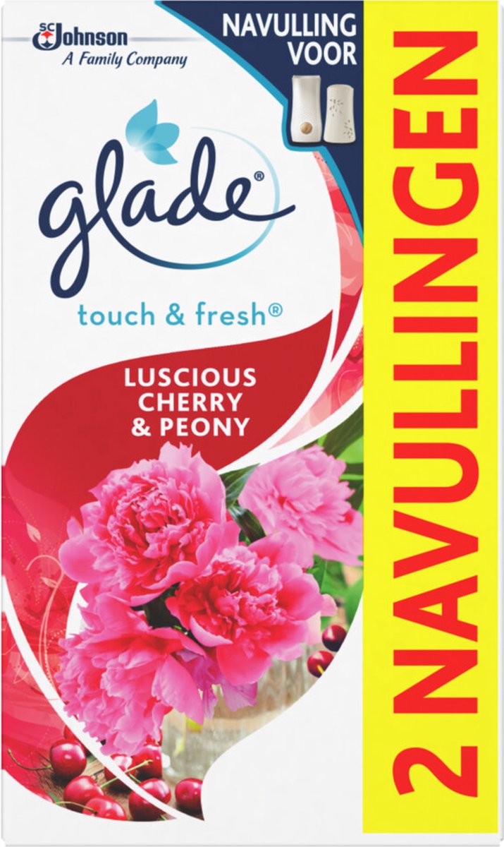 Glade Touch en Fresh Cherry en Peony Navulling Duo