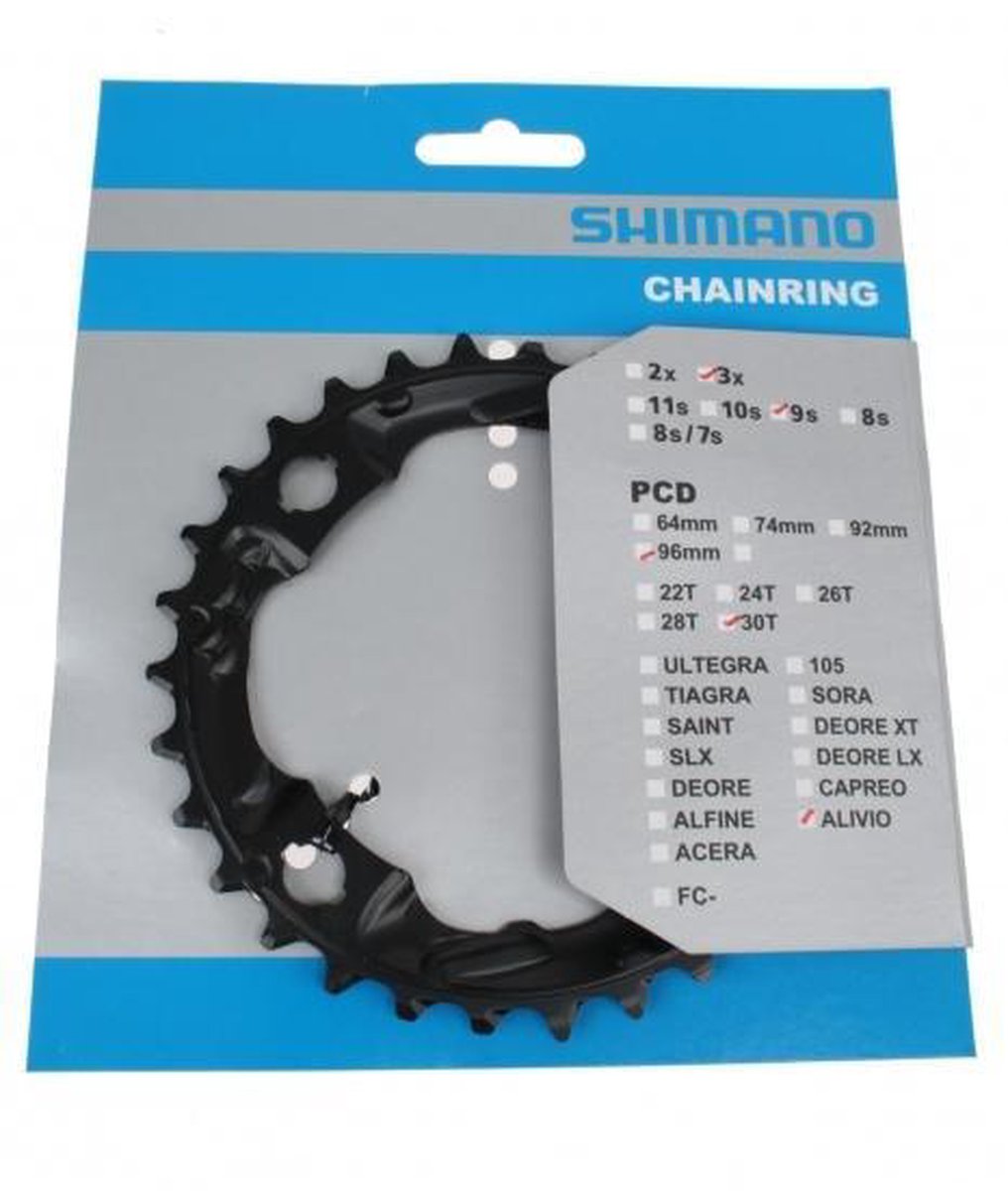 Shimano kettingblad Alivio FC M4000 9S 96 mm 30T - Zwart