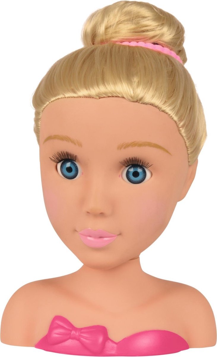 Simba kaphoofd My Girl 18 cm blond haar 11 delig - Roze