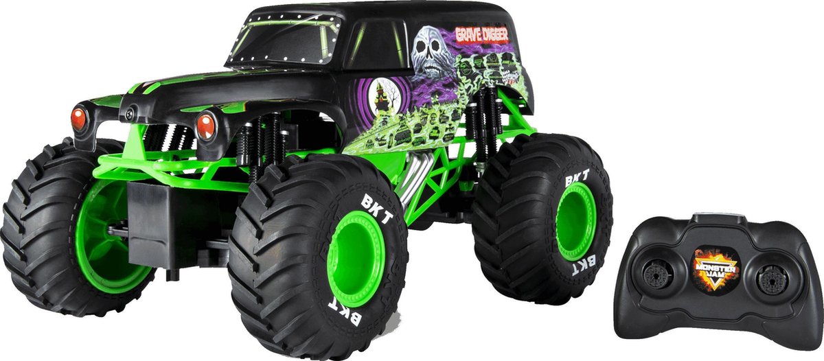 Monster Jam monstertruck Gravedigger RC 1:15/ - Zwart