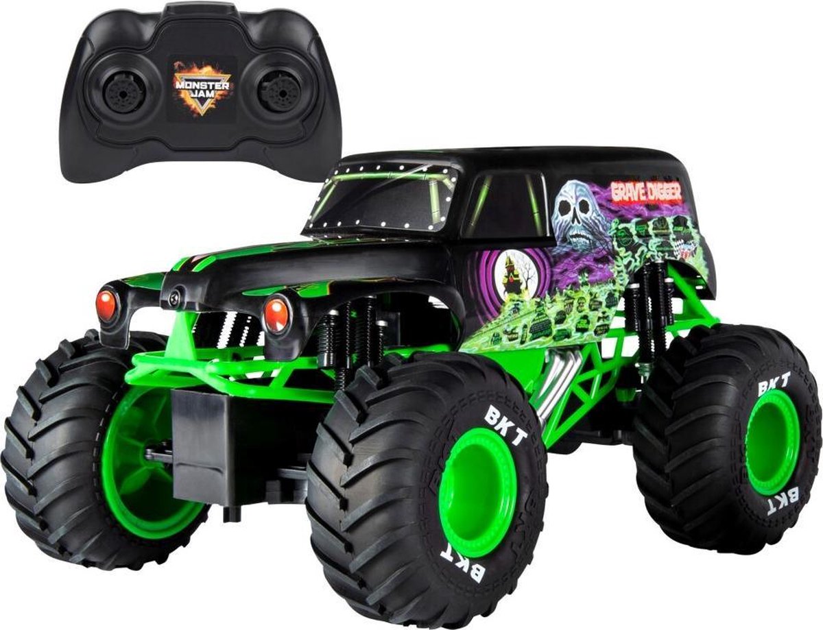 Monster Jam monstertruck Gravedigger RC 1:15/ - Zwart