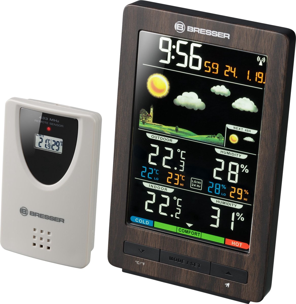 Bresser Weerstation Climatemp Ws 15,3 Cm 3-delig - Marrón