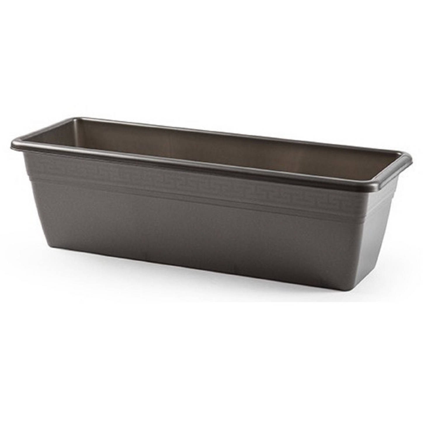 Forte Plastics Plantenbak Antraciet Rechthoekig 50 X 17 X 15 Cm - Bloembakken/plantenbakken Voor Binnen/buiten - Grijs