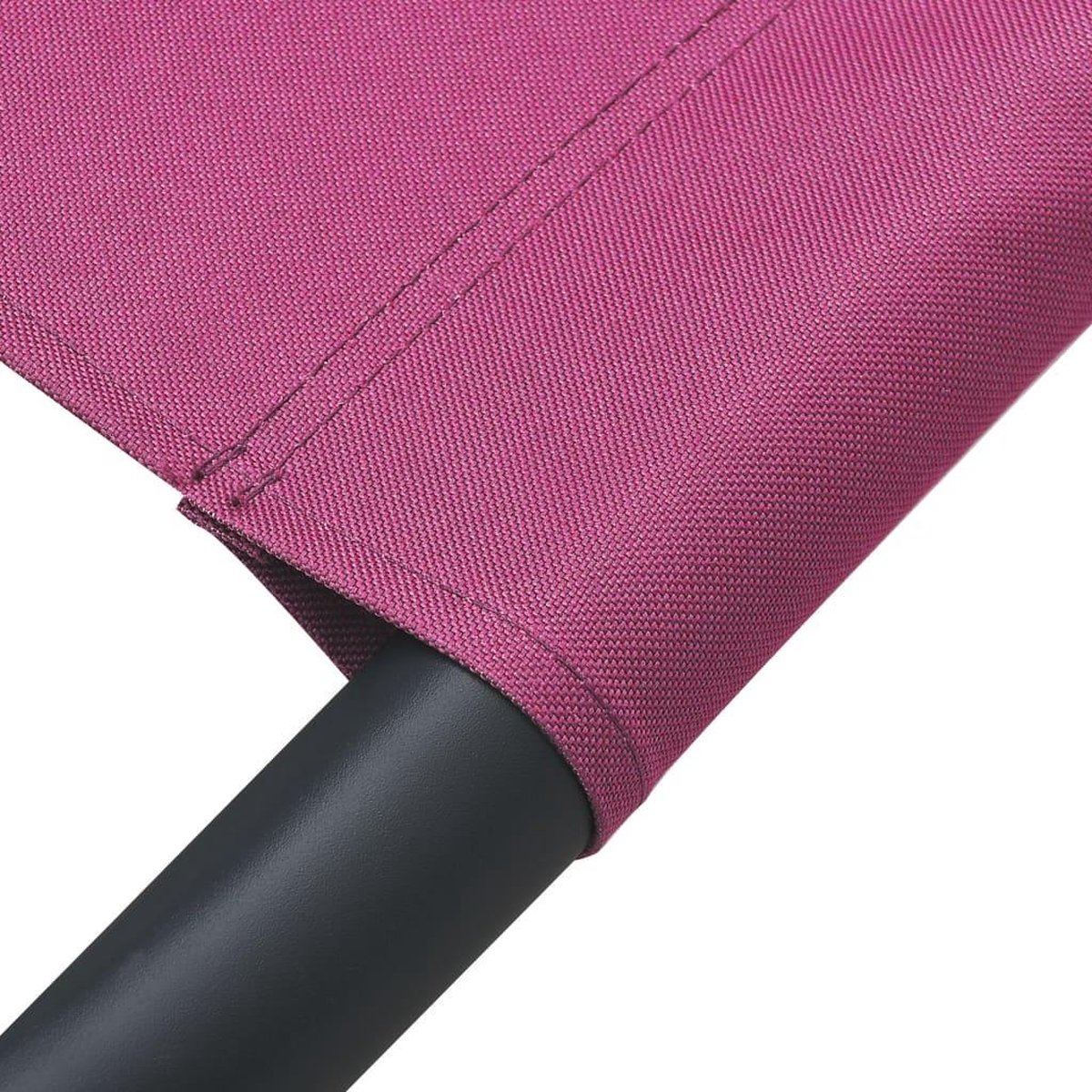 Vidaxl Loungebed Met Luifel En Kussens - Roze