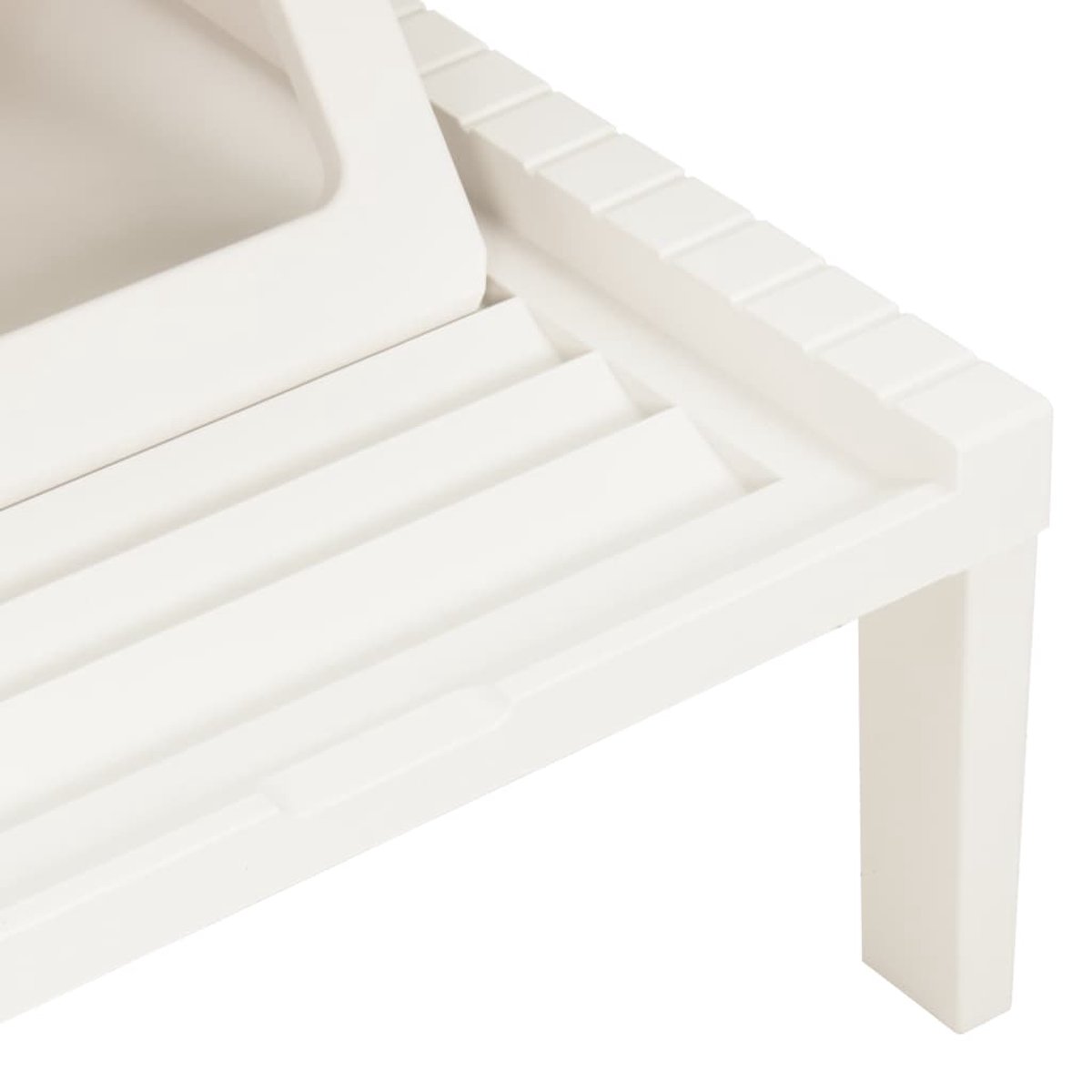 Vidaxl Ligbed Met Kussen Kunststof - Wit