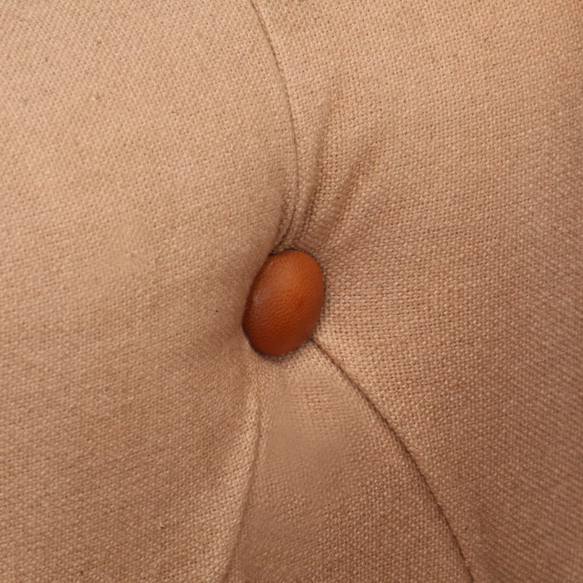Vidaxl Kuipstoel Echt Leer En Massief Mangohout - Bruin
