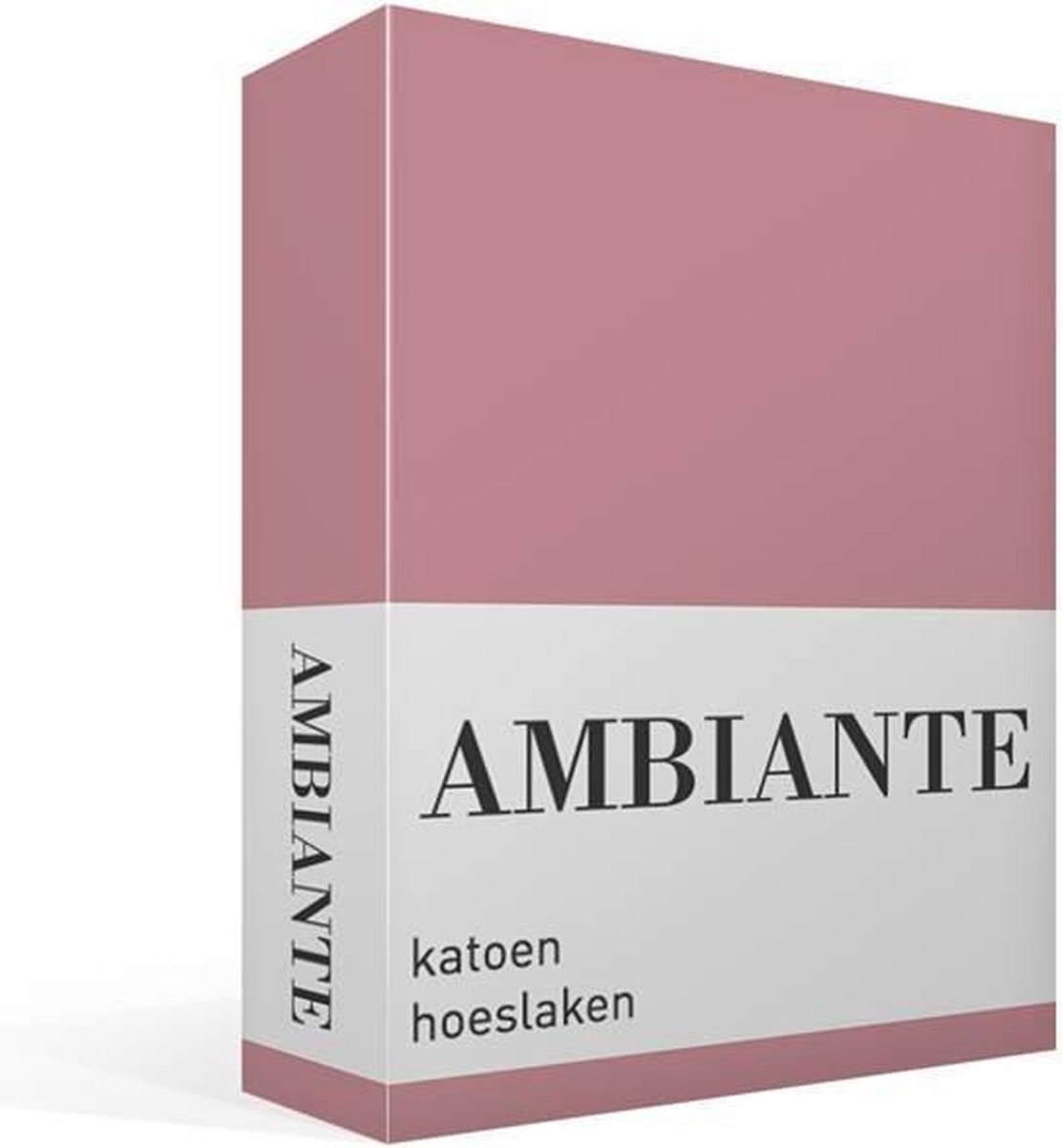 AMBIANTE Hoeslaken Katoen-lits-jumeaux (180x210/220 Cm) - Roze