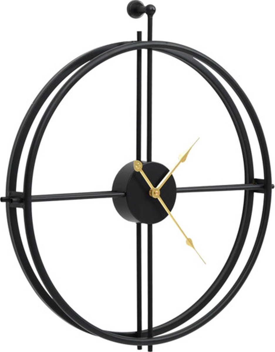 Vidaxl Wandklok 52 Cm Ijzer - Zwart