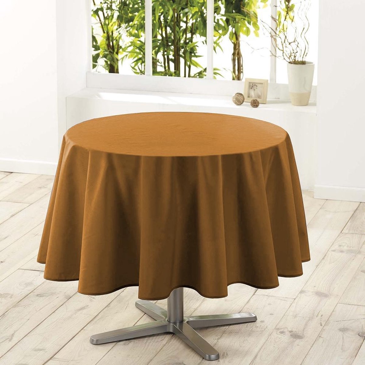 Wicotex Tafelkleed-dordogne Rond 160cm Poly/katoen - Geel