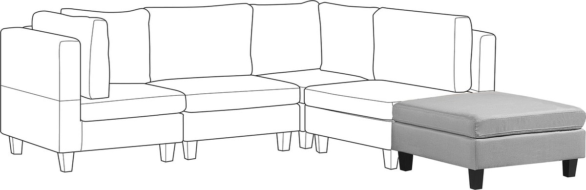 Beliani Fevik Hocker Polyester 76 X 76 C - Grijs