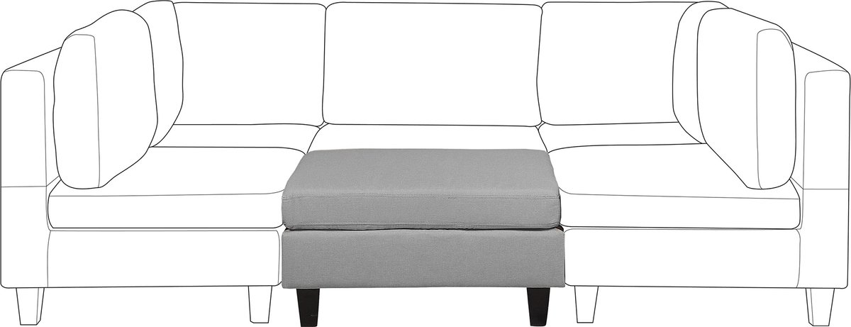Beliani Fevik Hocker Polyester 76 X 76 C - Grijs