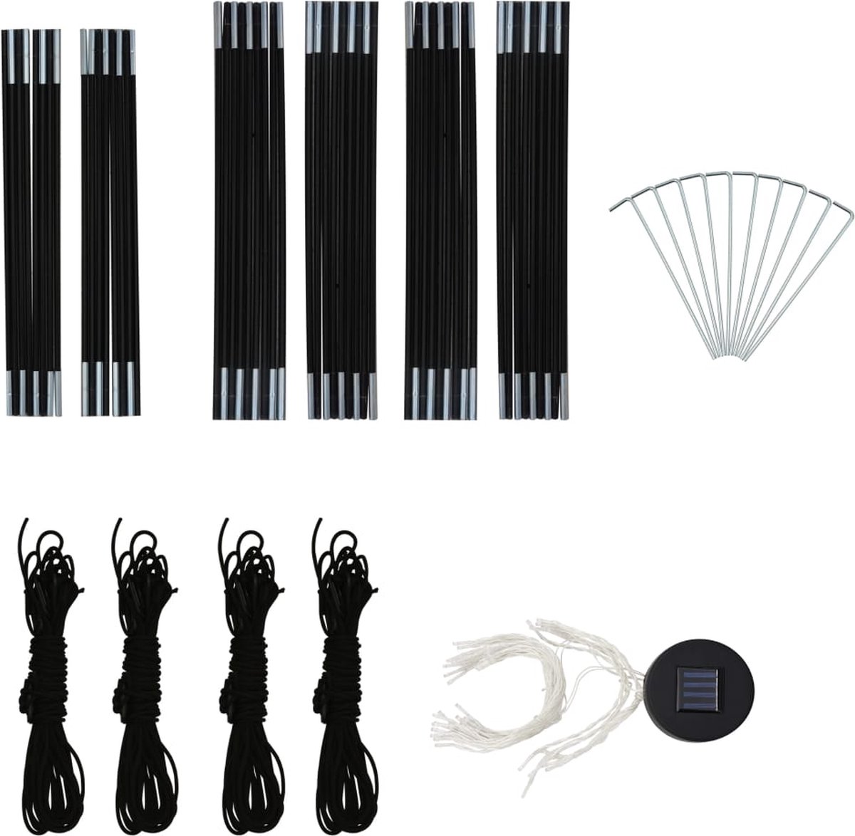 Vidaxl Partytent Met Led En 4 Zijwanden 3,6x3,6x2,3 M - Blauw