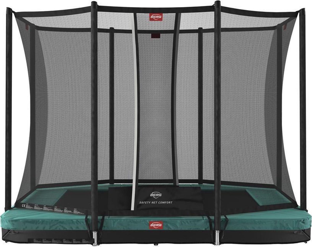 Trampoline - Berg Ultim Favorit Inground (Incl. Veiligheidsnet) - 190 X 280 Cm - - Groen