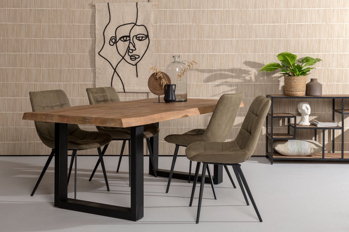 Brix - Eettafel - Sturdy Tree Top U 200 Cm - Zwart