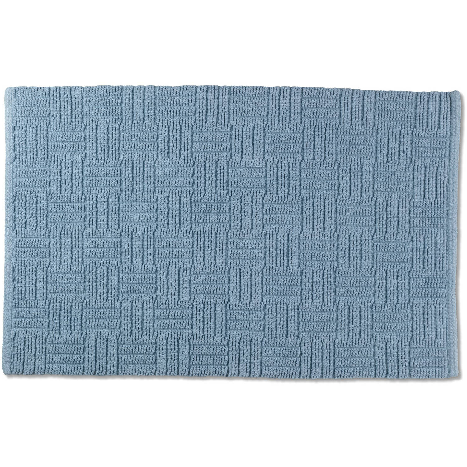 Kela Badmat Leana 100 X 60 Cm Katoen - Blauw