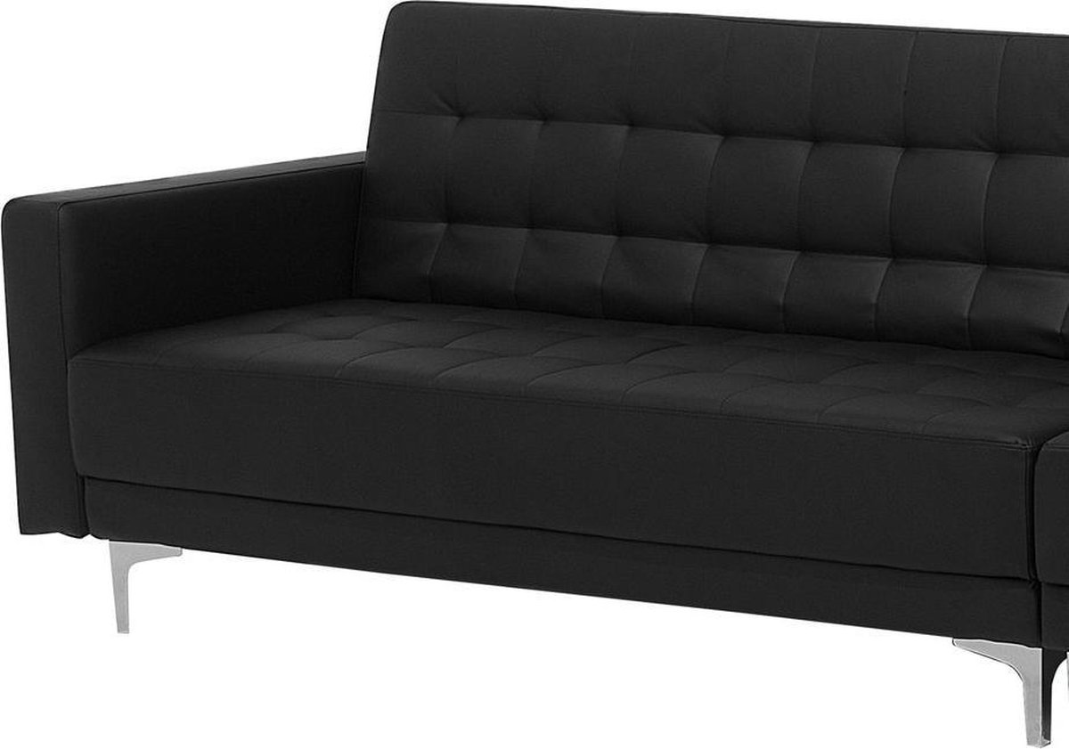 Beliani Aberdeen Kunstleer 168 X 267 Cm - Zwart