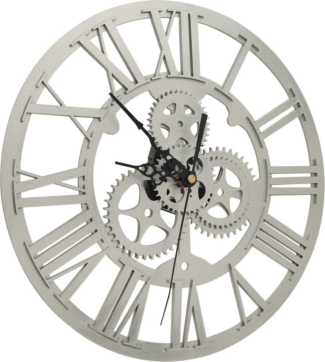 Vidaxl Wandklok 30 Cm Acryl Zilverkleurig - Silver