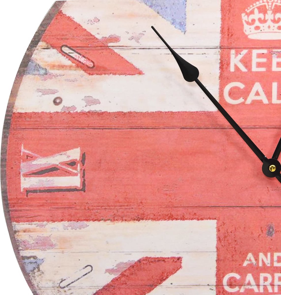 Vidaxl Wandklok Vintage Stijl 60 Cm Uk